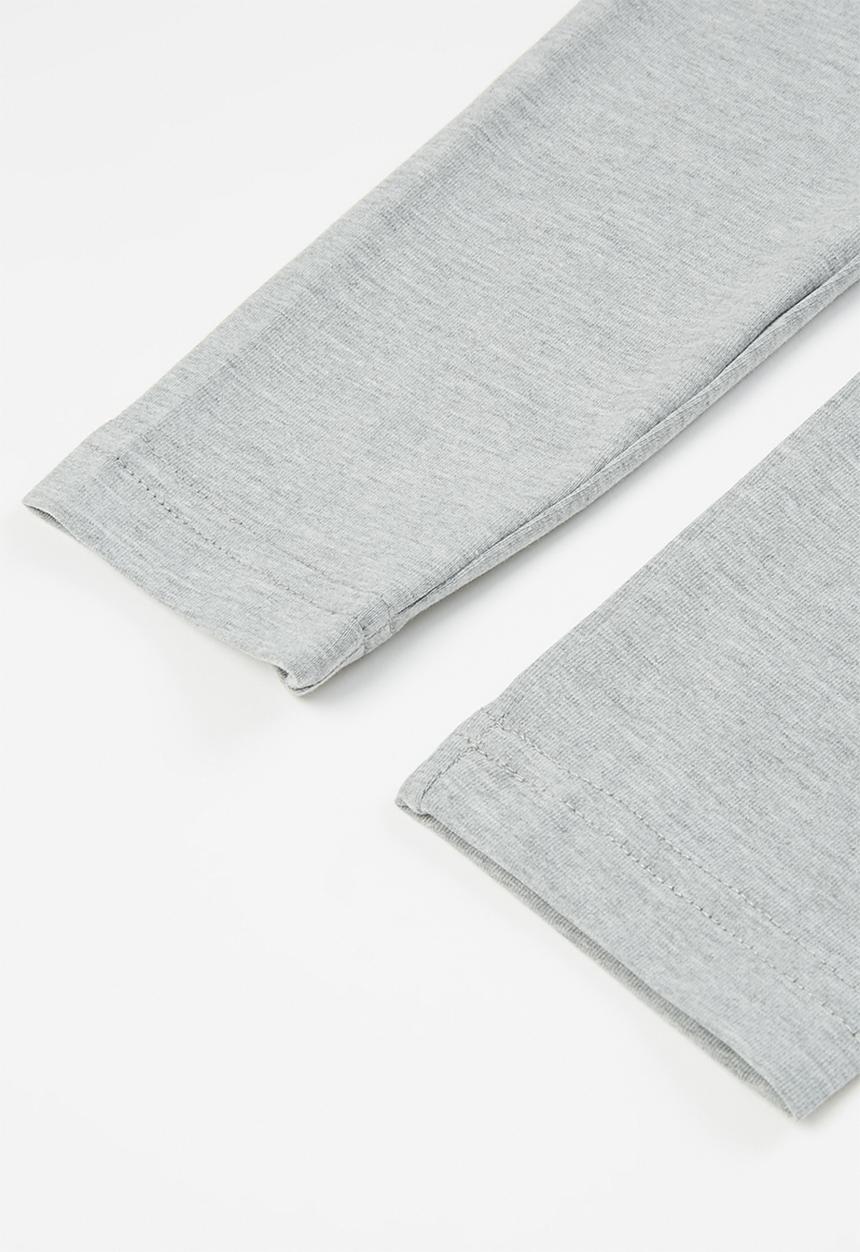 Pop Candy - Younger girls 2 pack leggings - light pink & grey