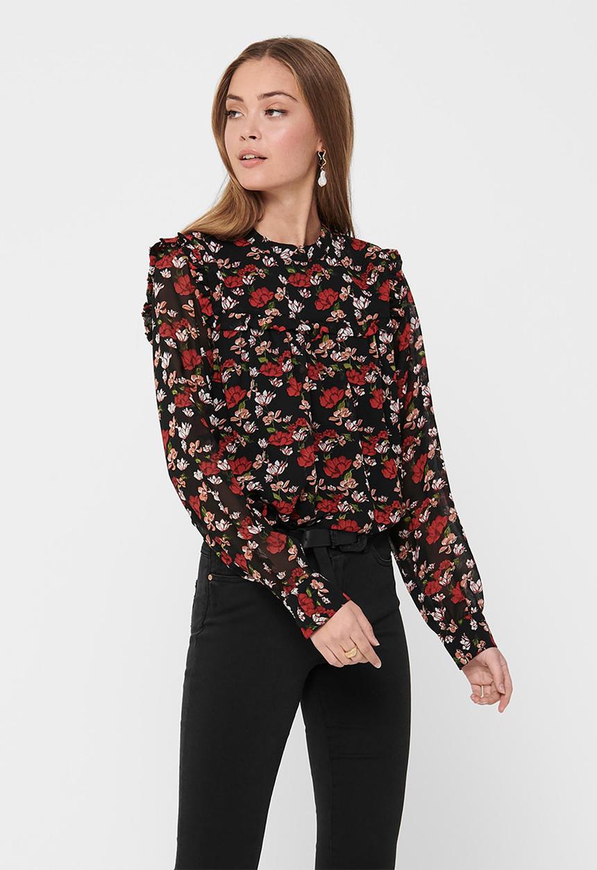 Jacqueline de Yong - Chili long sleeve top - multi 
