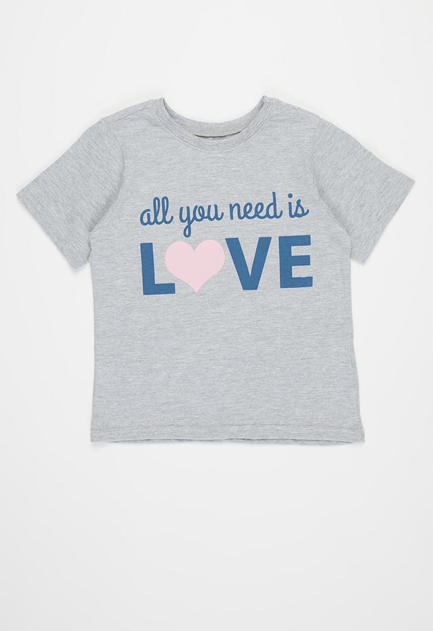 Pop Candy - Younger girls pj set - grey & navy