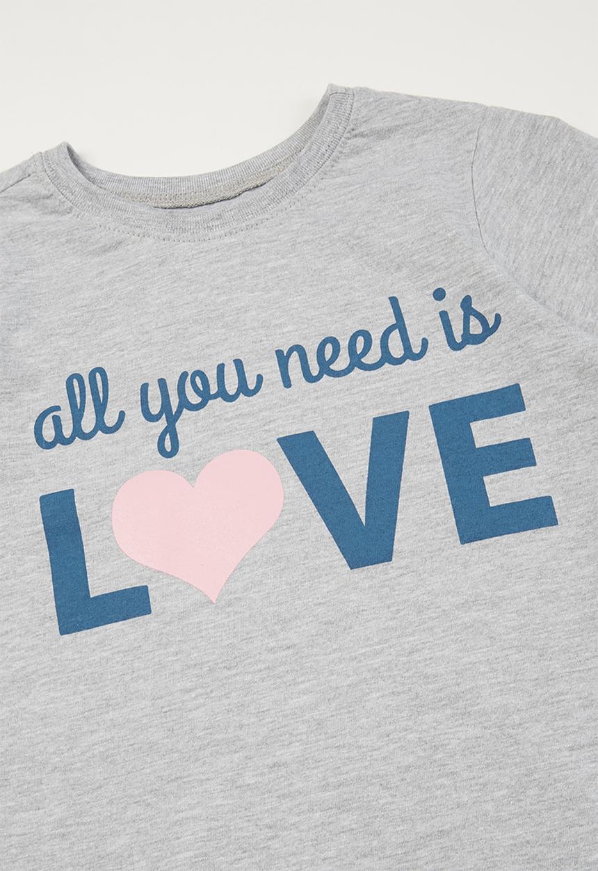 Pop Candy - Younger girls pj set - grey & navy