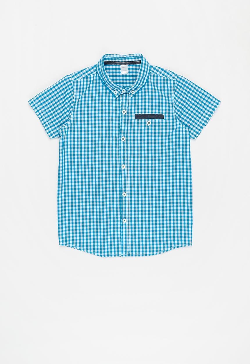 MINOTI - Checkered shirt - blue & white 
