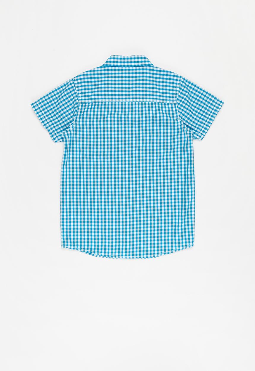 MINOTI - Checkered shirt - blue & white 