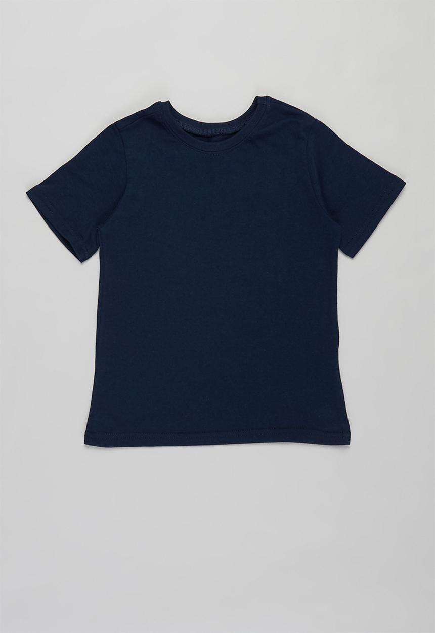 Pop Candy - Younger boys 2 pack stripe short sleeve tees - navy & white