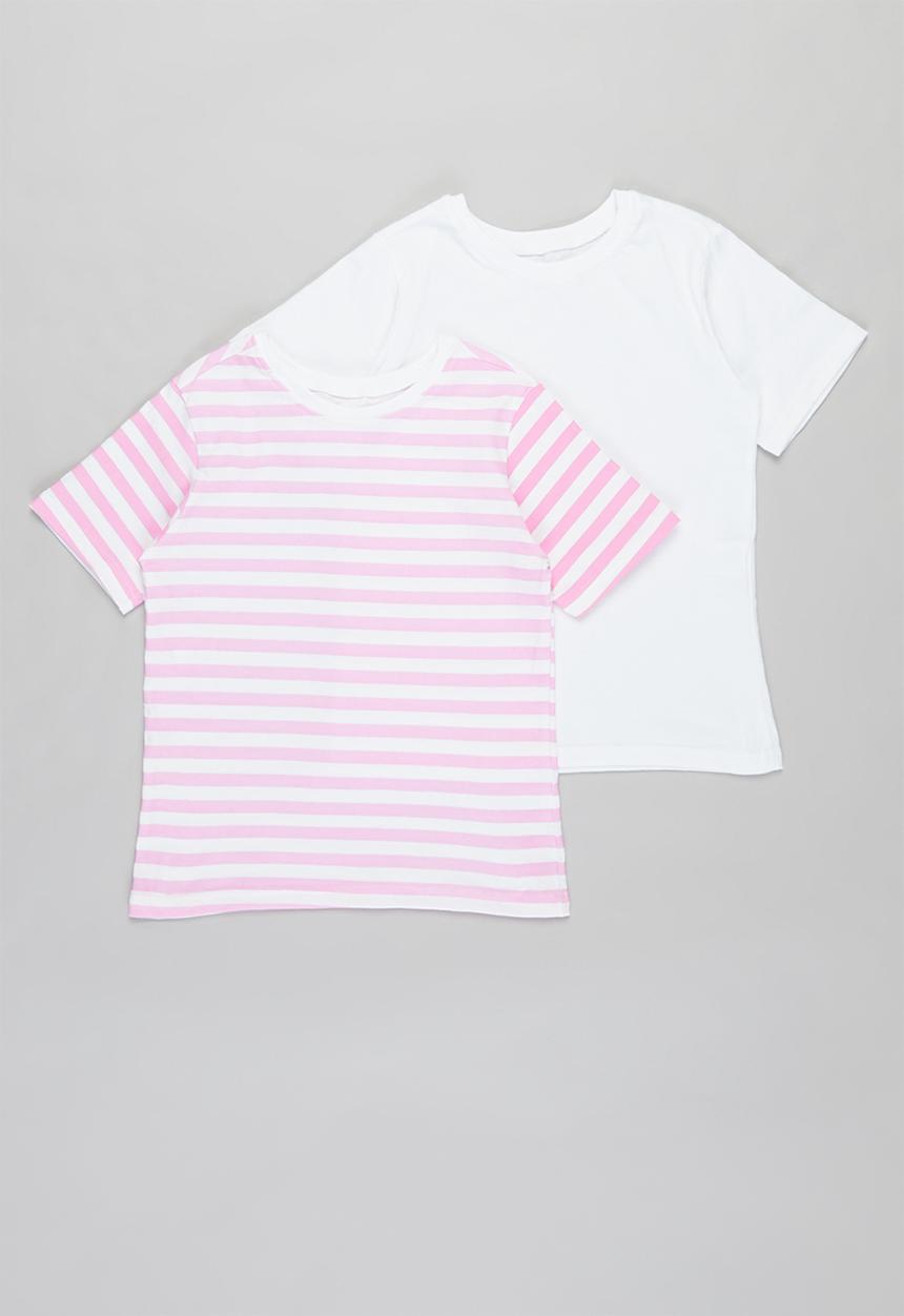 Pop Candy - Younger girls 2 pack printed tees - multi