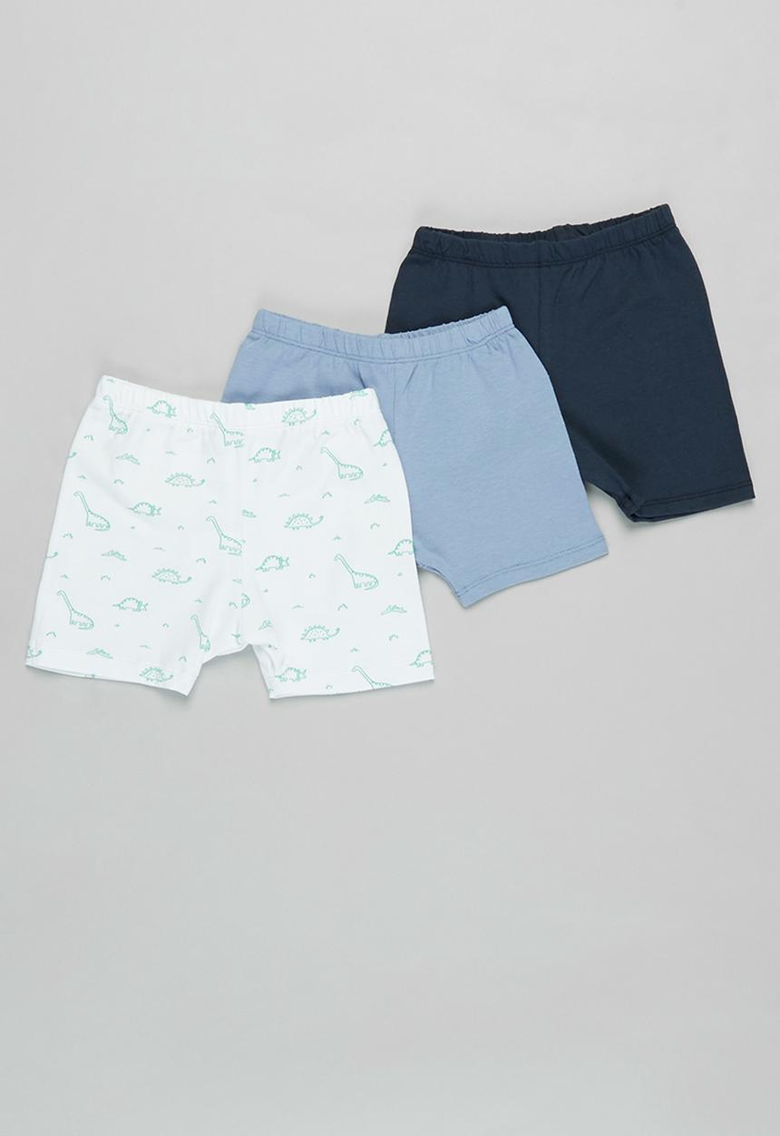 Superbalist Kids - 3 pack baby shorts - navy/white/baby blue