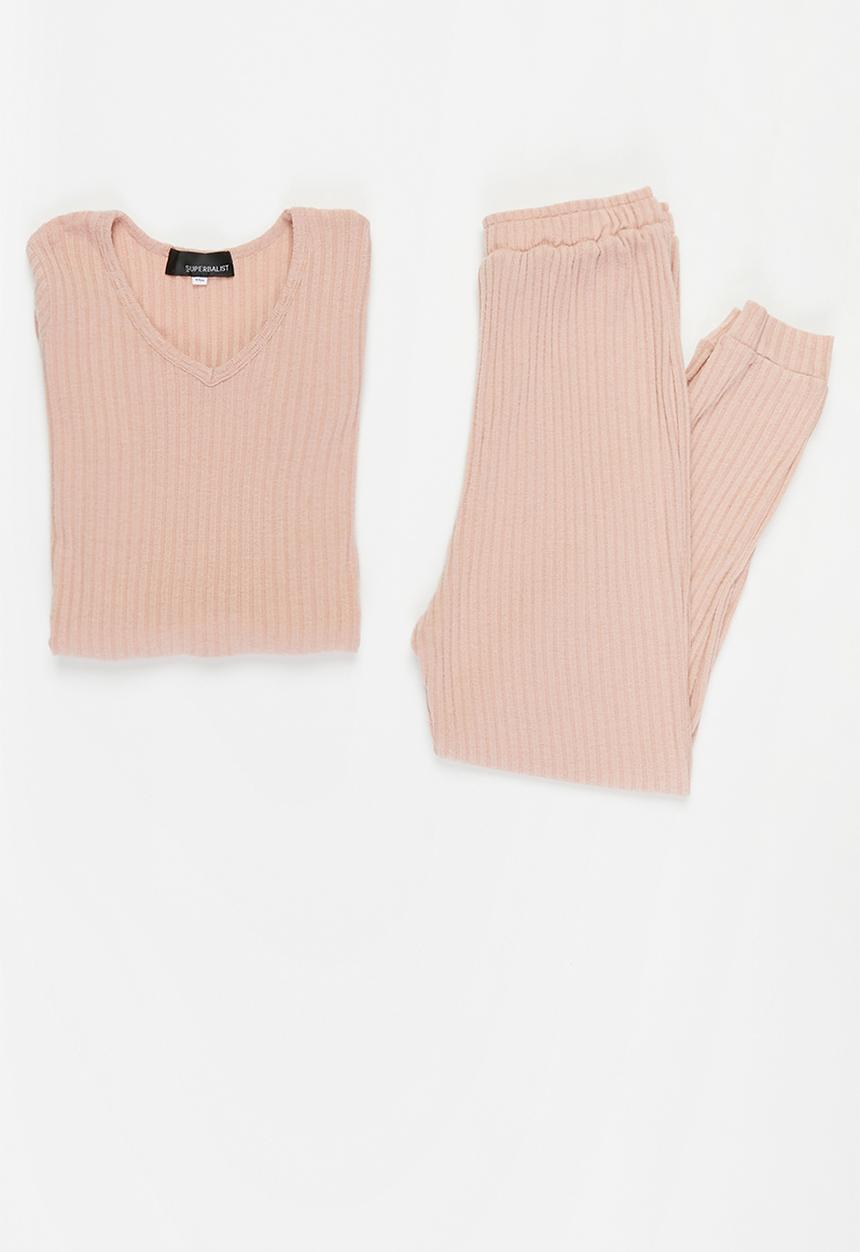 Superbalist - Sleep leggings & tee set - pink