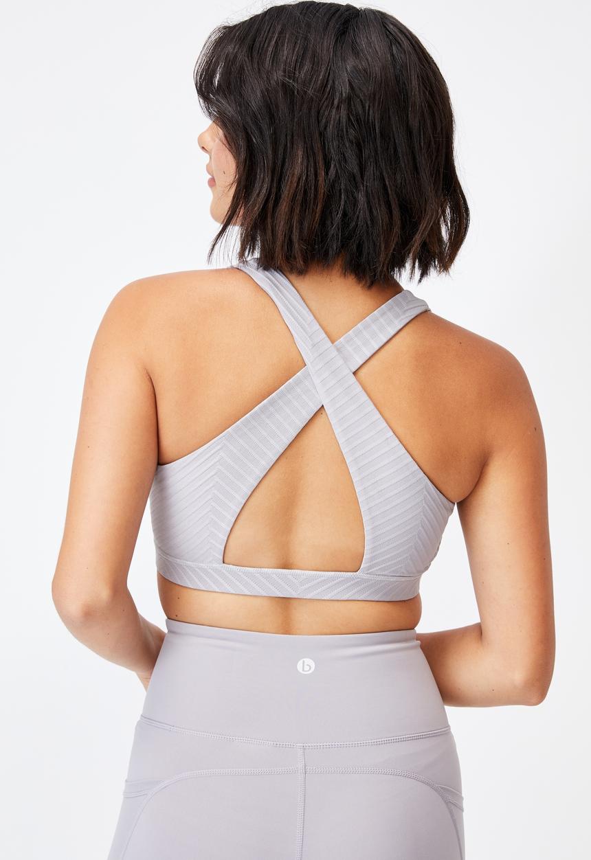 Cotton On - Workout cut out crop - quail texture