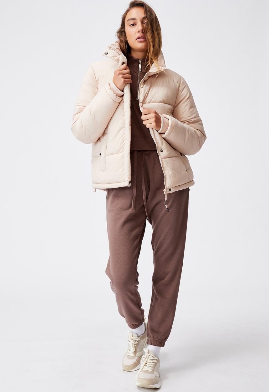 Cotton On - The recycled mother puffer - creme brulee