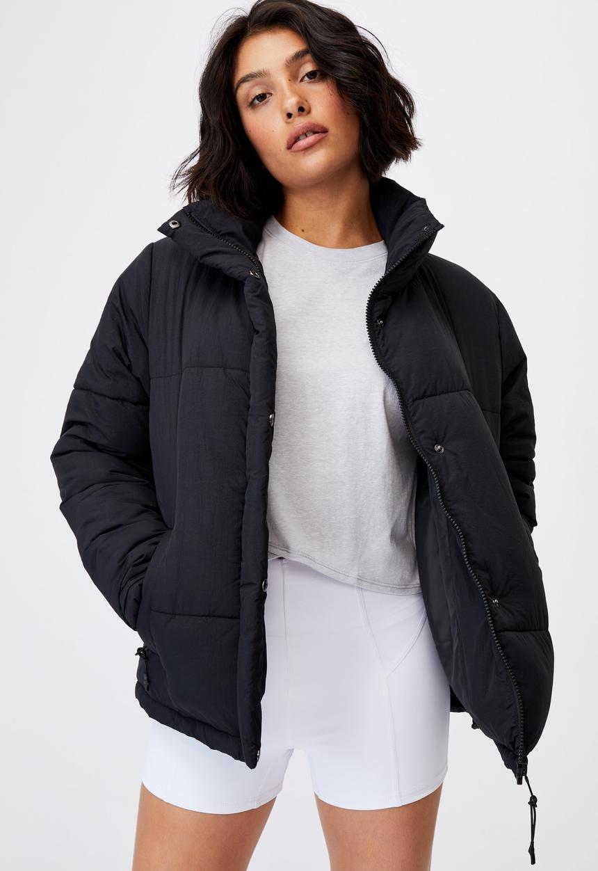 Cotton On - The recycled mother puffer - black