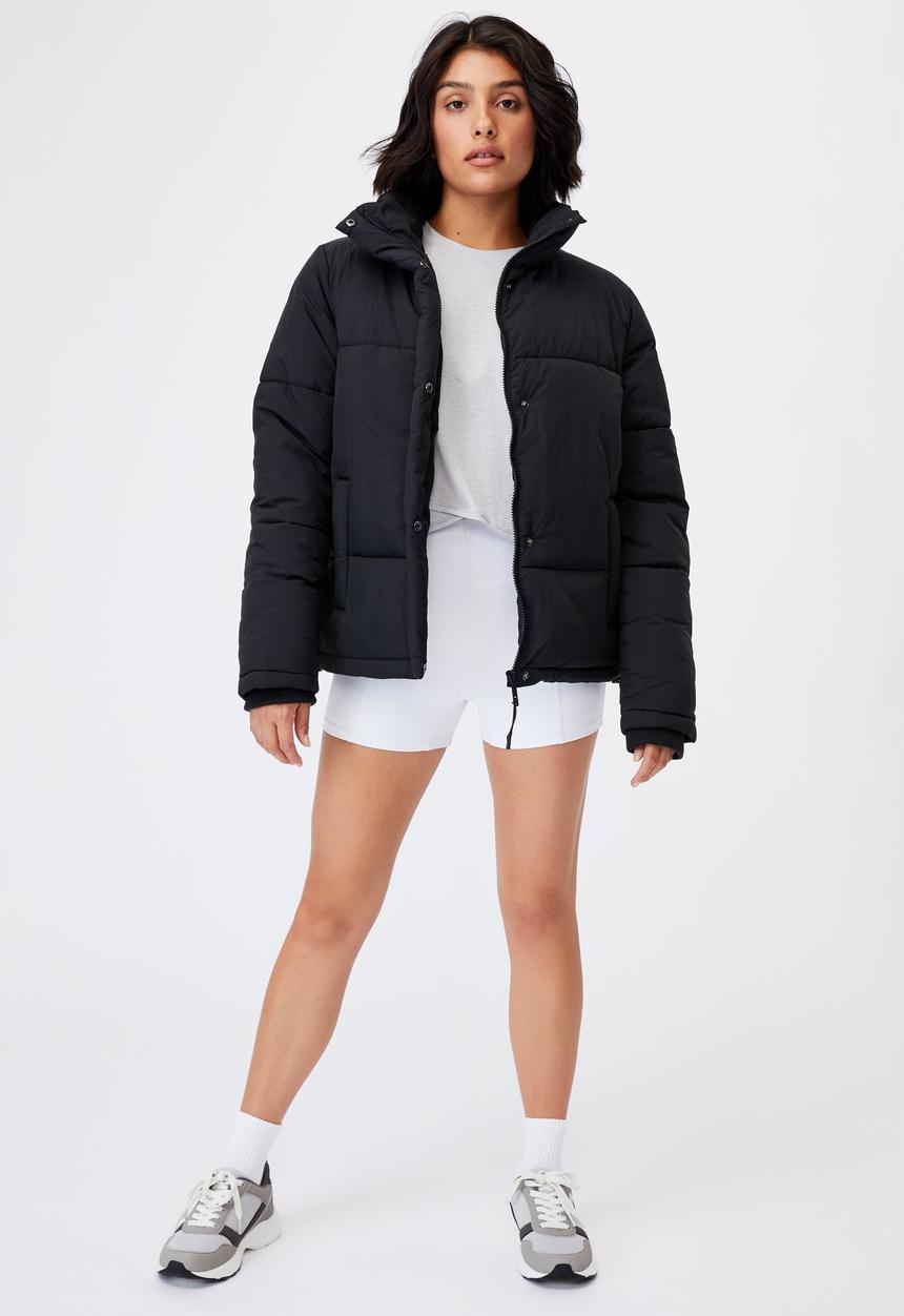Cotton On - The recycled mother puffer - black