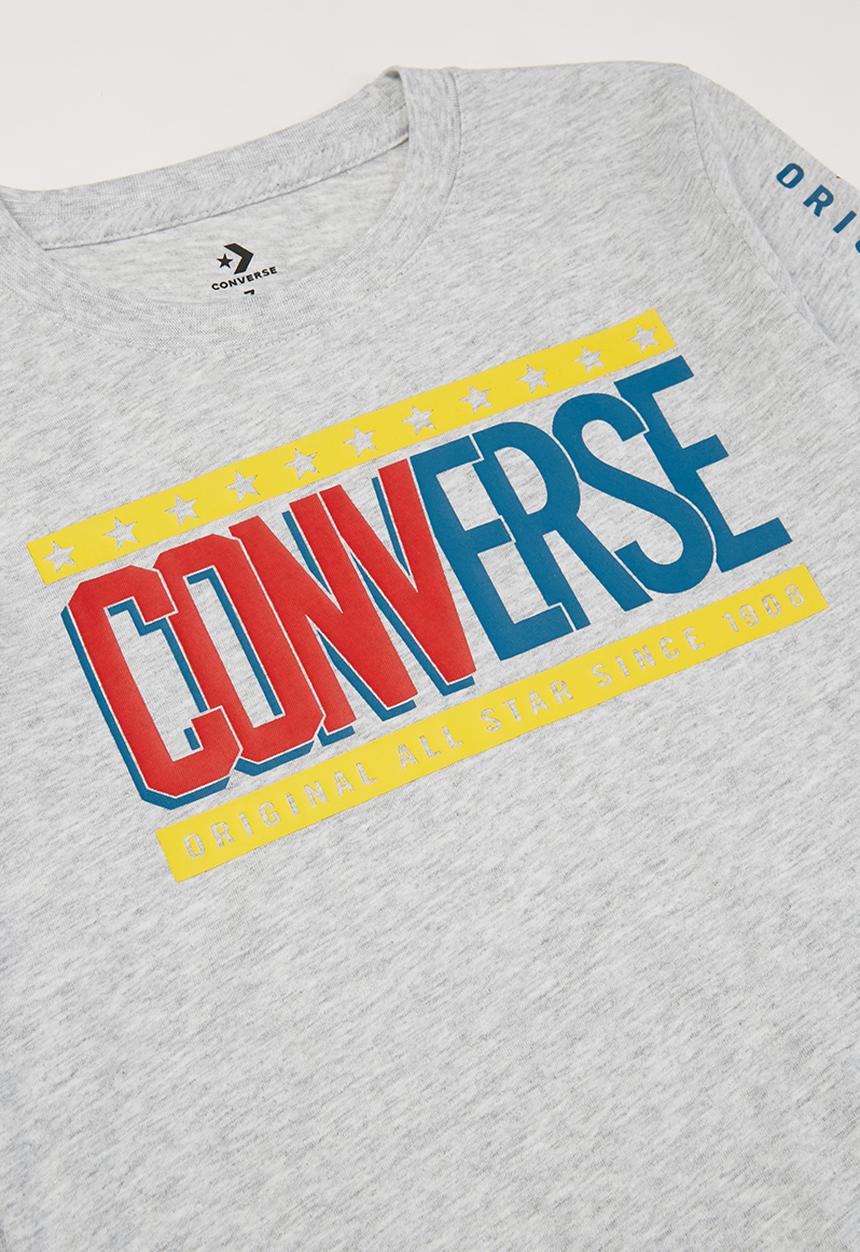 Converse - Cnvb collegiate mix up ls tee - lunar rock heather