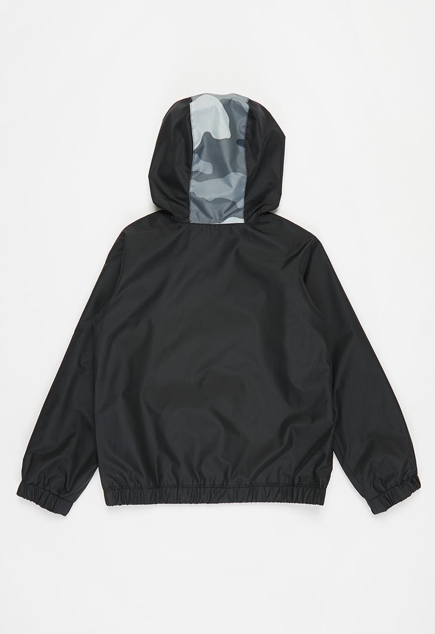 Converse - Cnvb camo colourblock wind jacket - black & grey