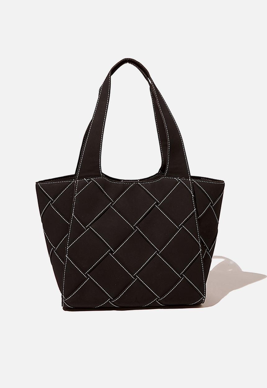 Rubi - Soft woven tote - black