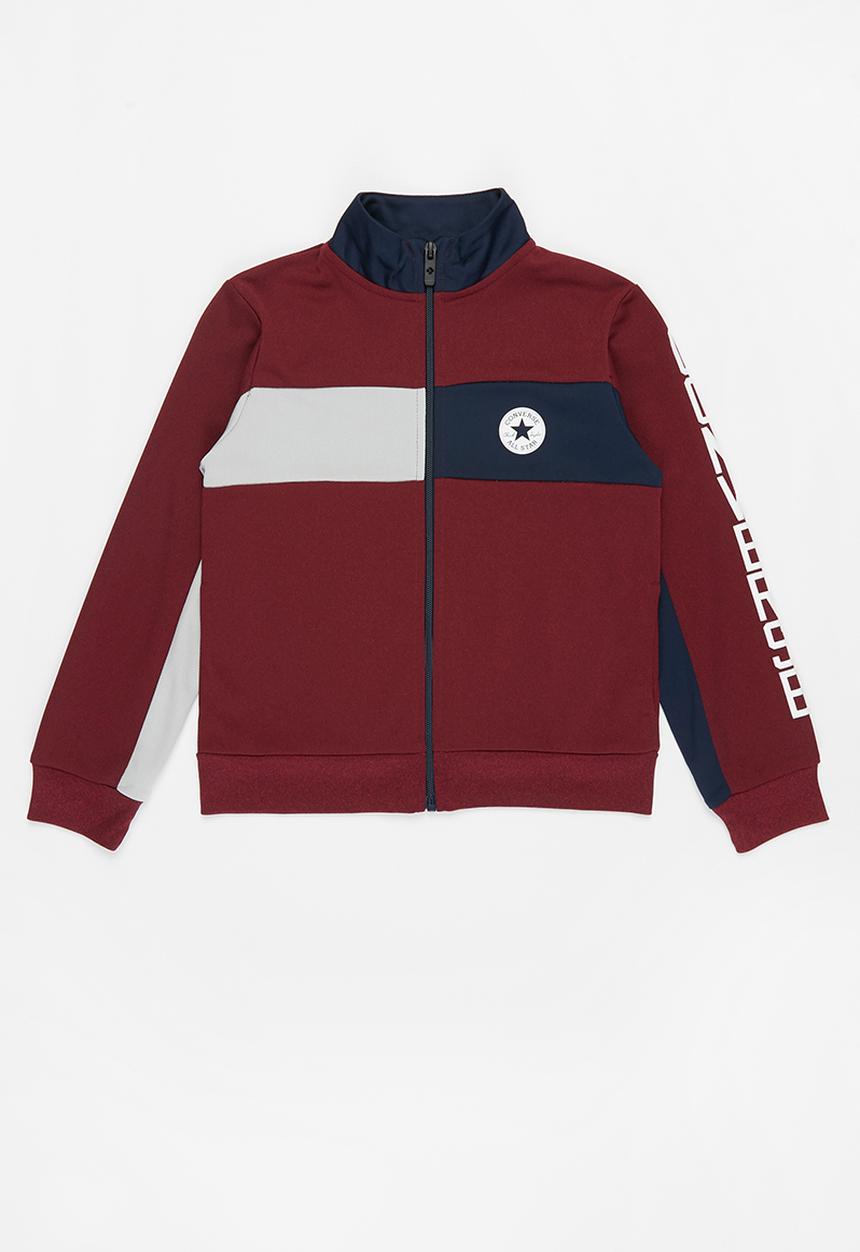 Converse - Cnvb colourblock track jacket - team red heather