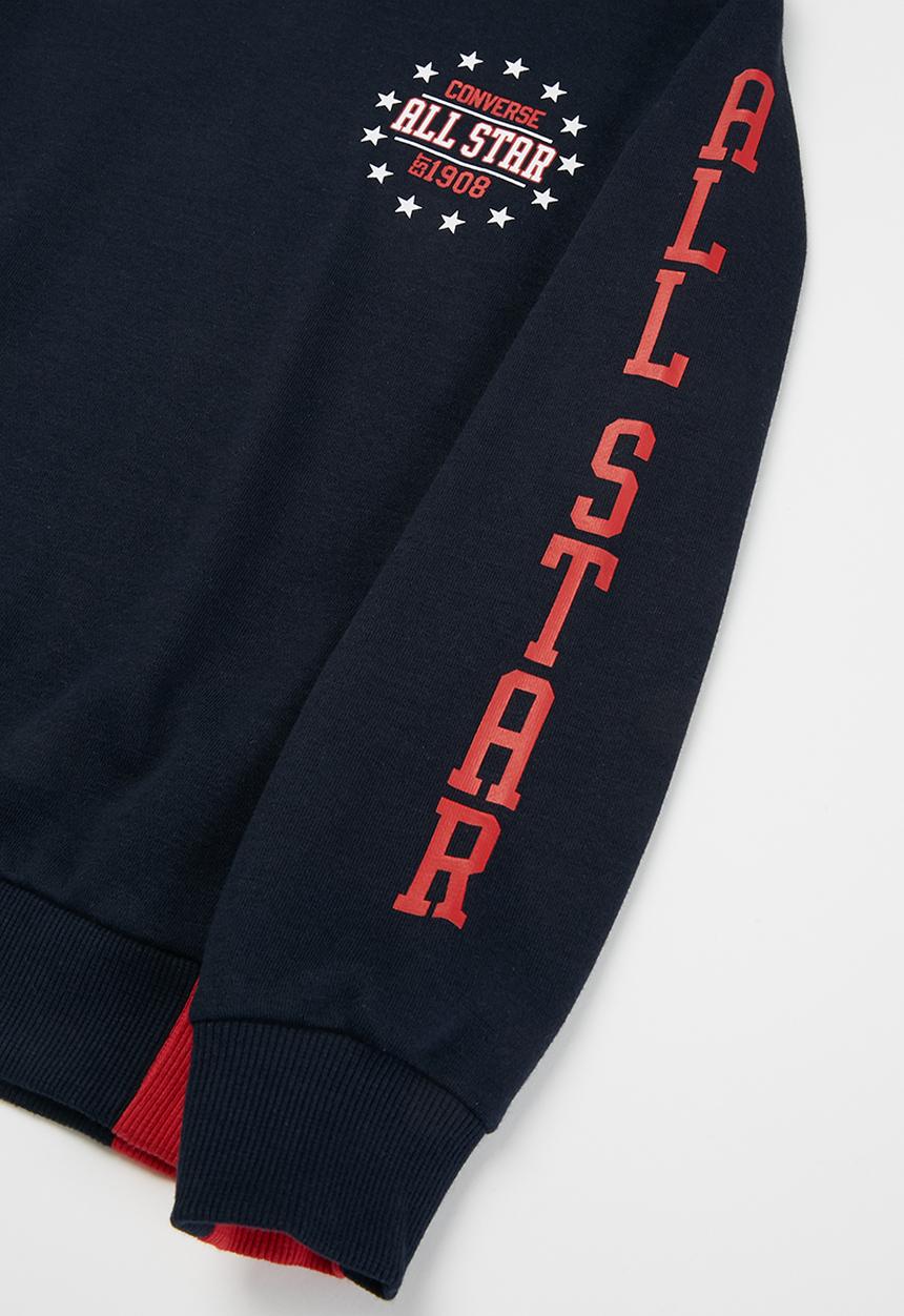 Converse - Cnvb colourblock all star hoodie - obsidian