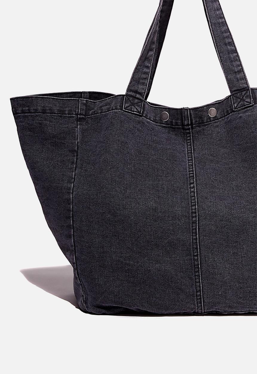 Rubi - Denim dreaming tote - black