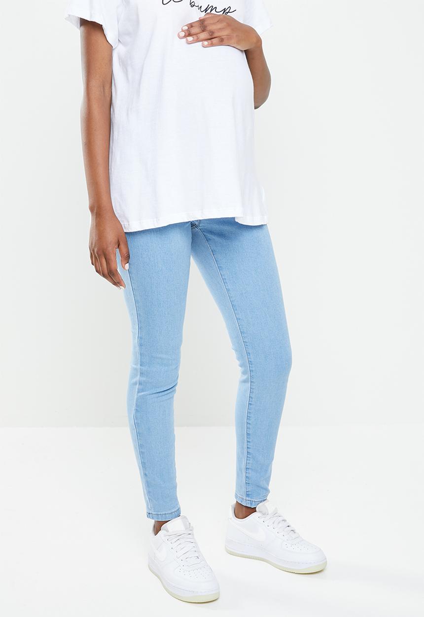 Missguided - Maternity scuplt detail sinner skinny - blue
