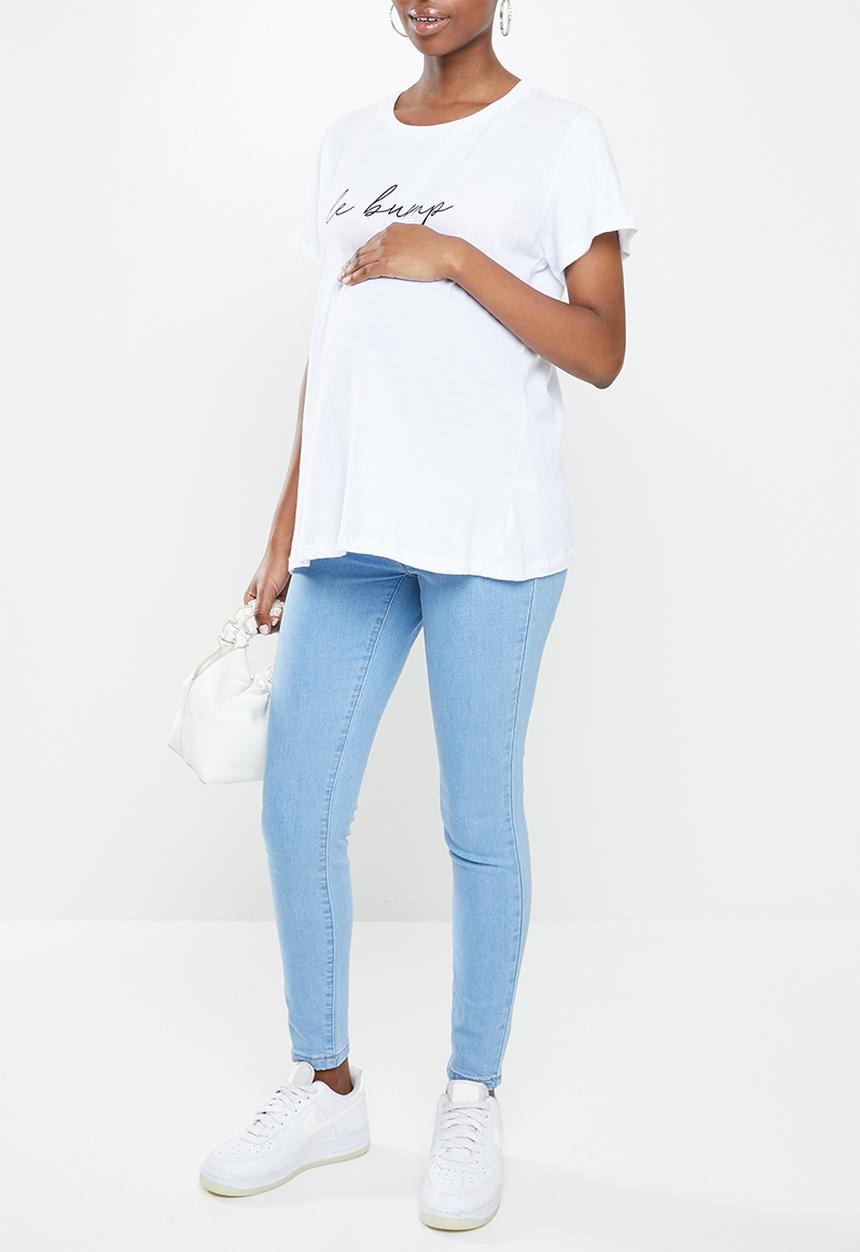 Missguided - Maternity scuplt detail sinner skinny - blue