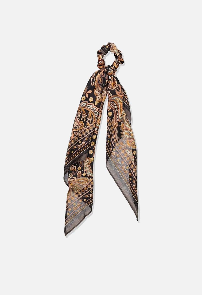 Rubi - New york convertible scrunchie - tonal paisley dark