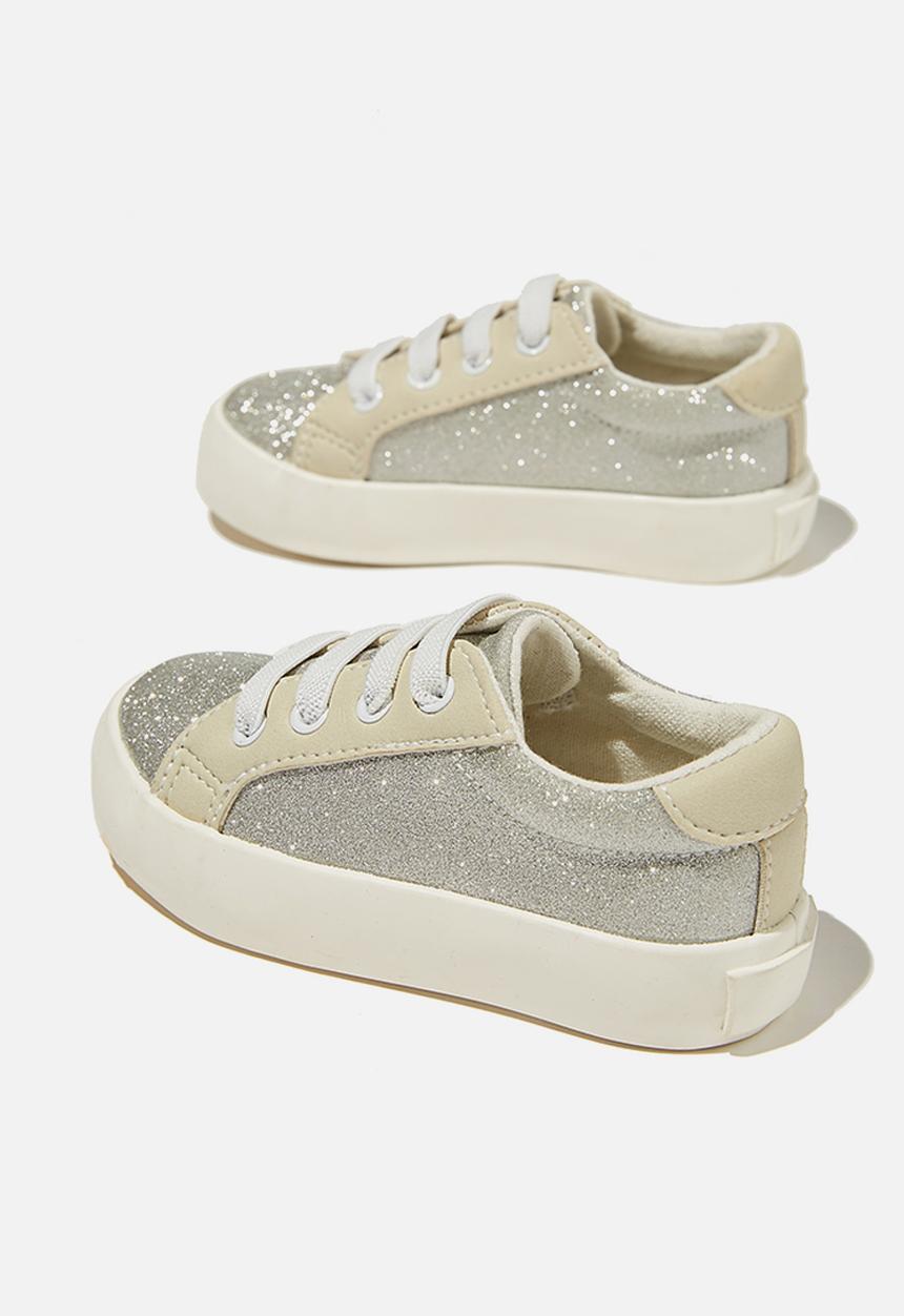 Cotton On - Mini tibi trainer - silver glitter 