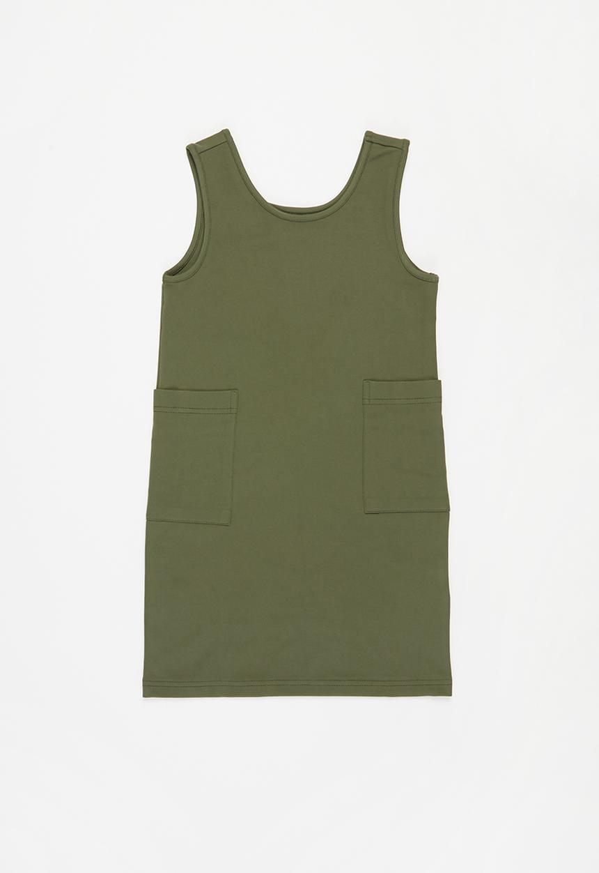 KIDS ONLY - Side pocket dress - kalamata green