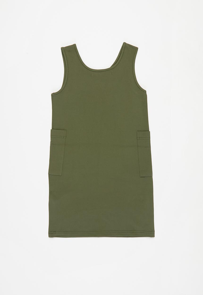 KIDS ONLY - Side pocket dress - kalamata green