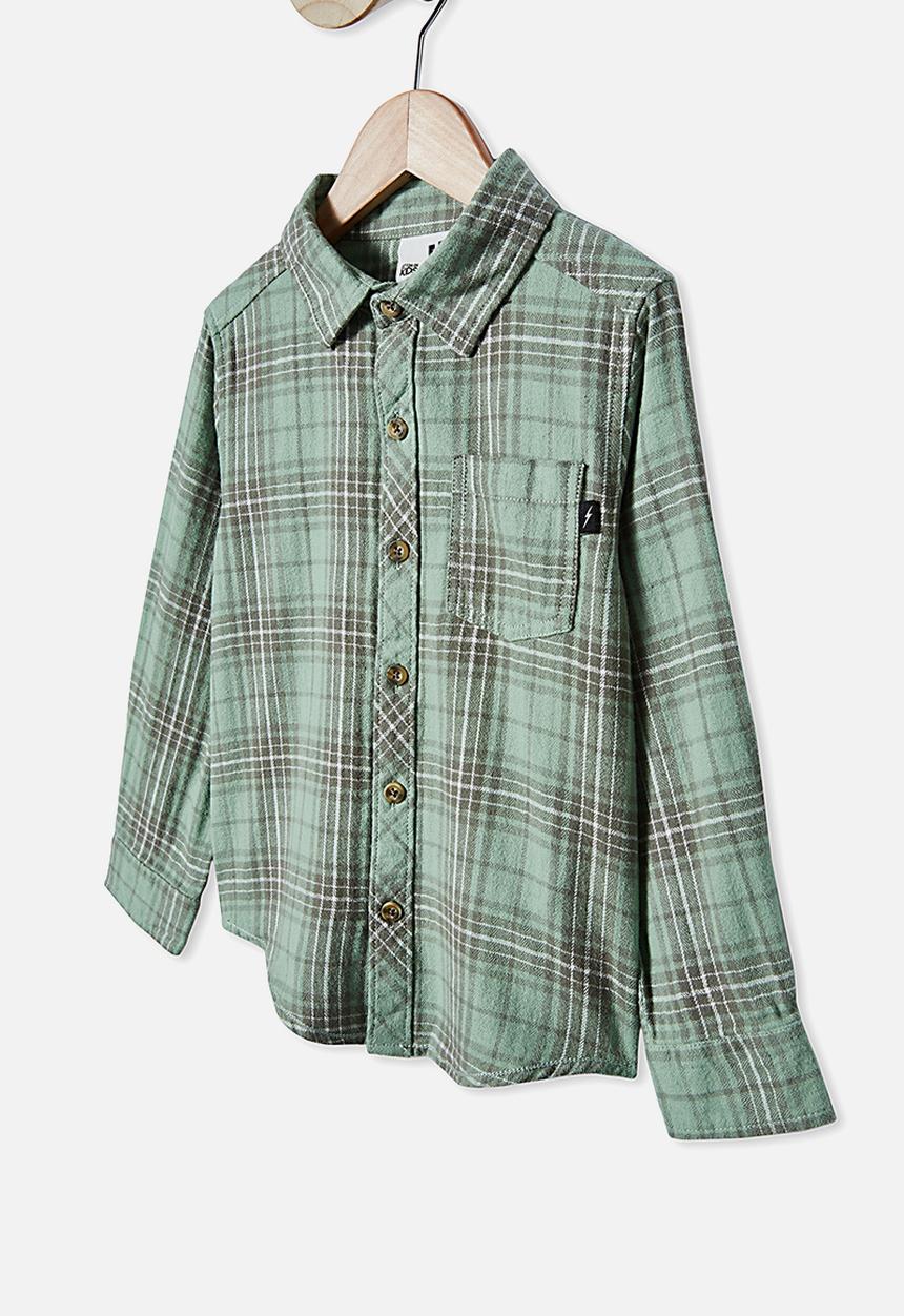 Cotton On - Rugged long sleeve shirt - green 