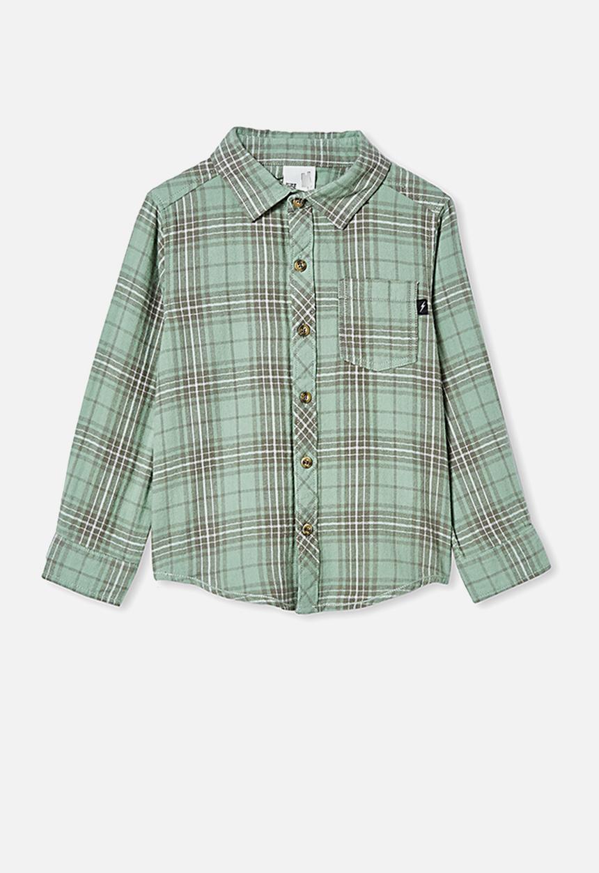 Cotton On - Rugged long sleeve shirt - green 