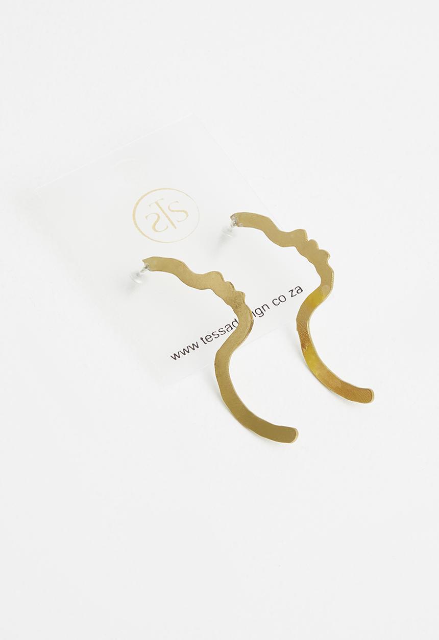 Tessa Design - Face earrings - gold