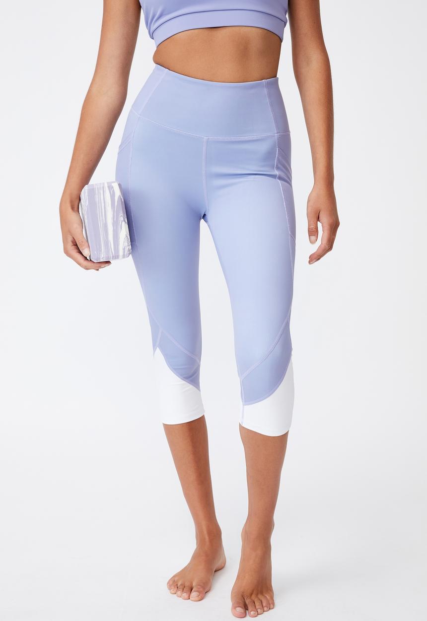 Cotton On - V-neck cut out crop - periwinkle