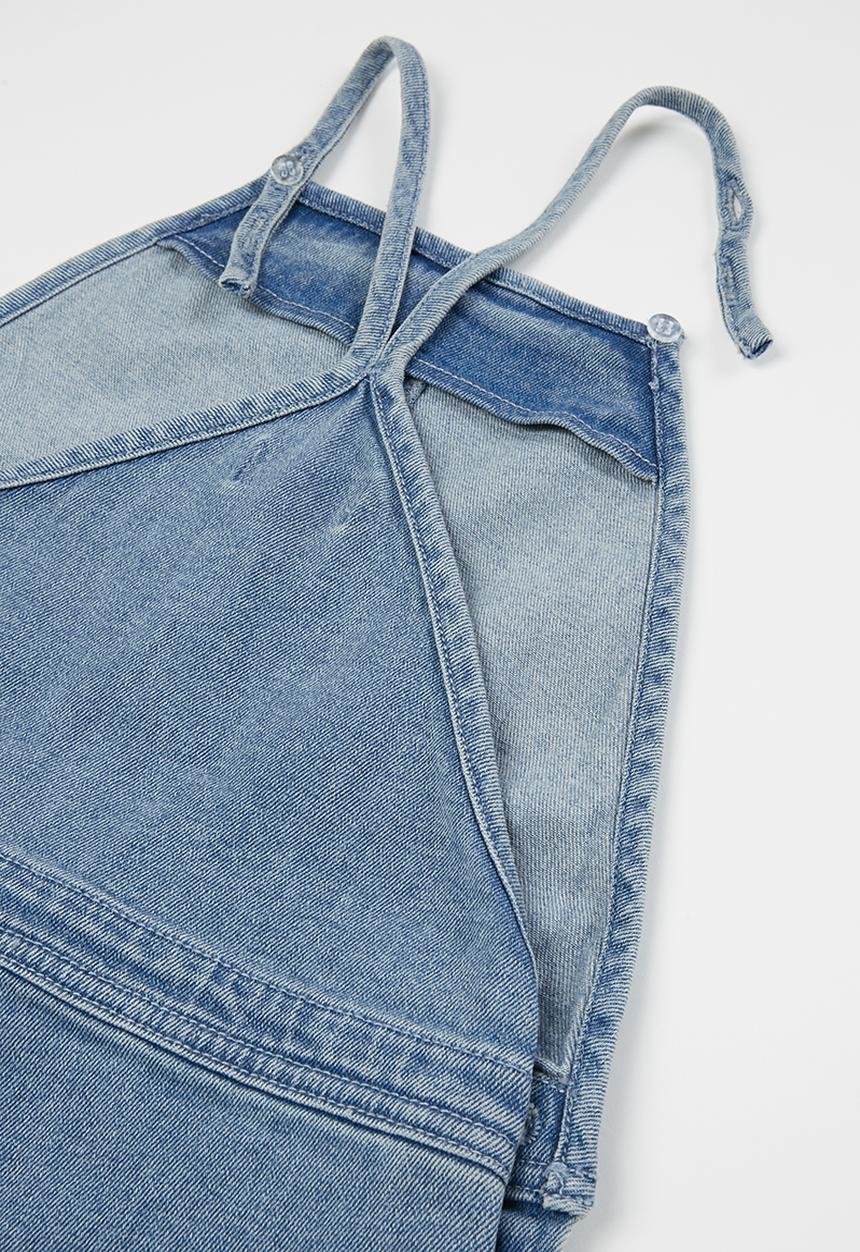 KIDS ONLY - Slim fit denim playsuit - blue