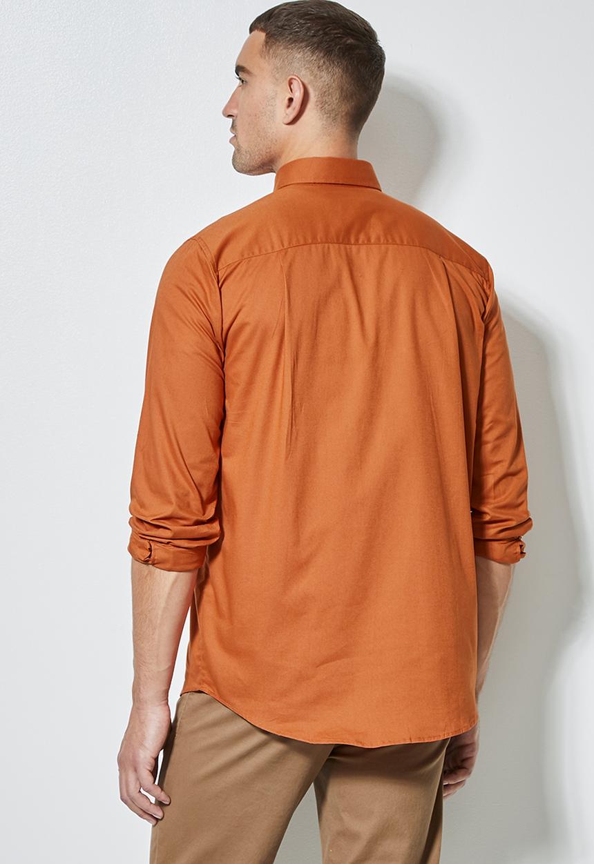 Superbalist - Barber regular fit oxford shirt - tobacco