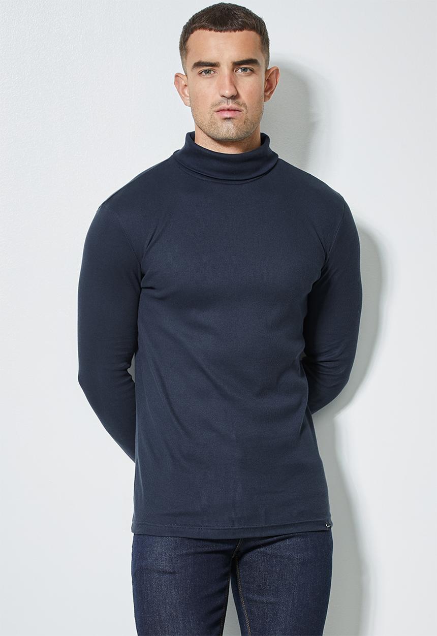 Superbalist - Sochi ribbed roll neck tee - navy