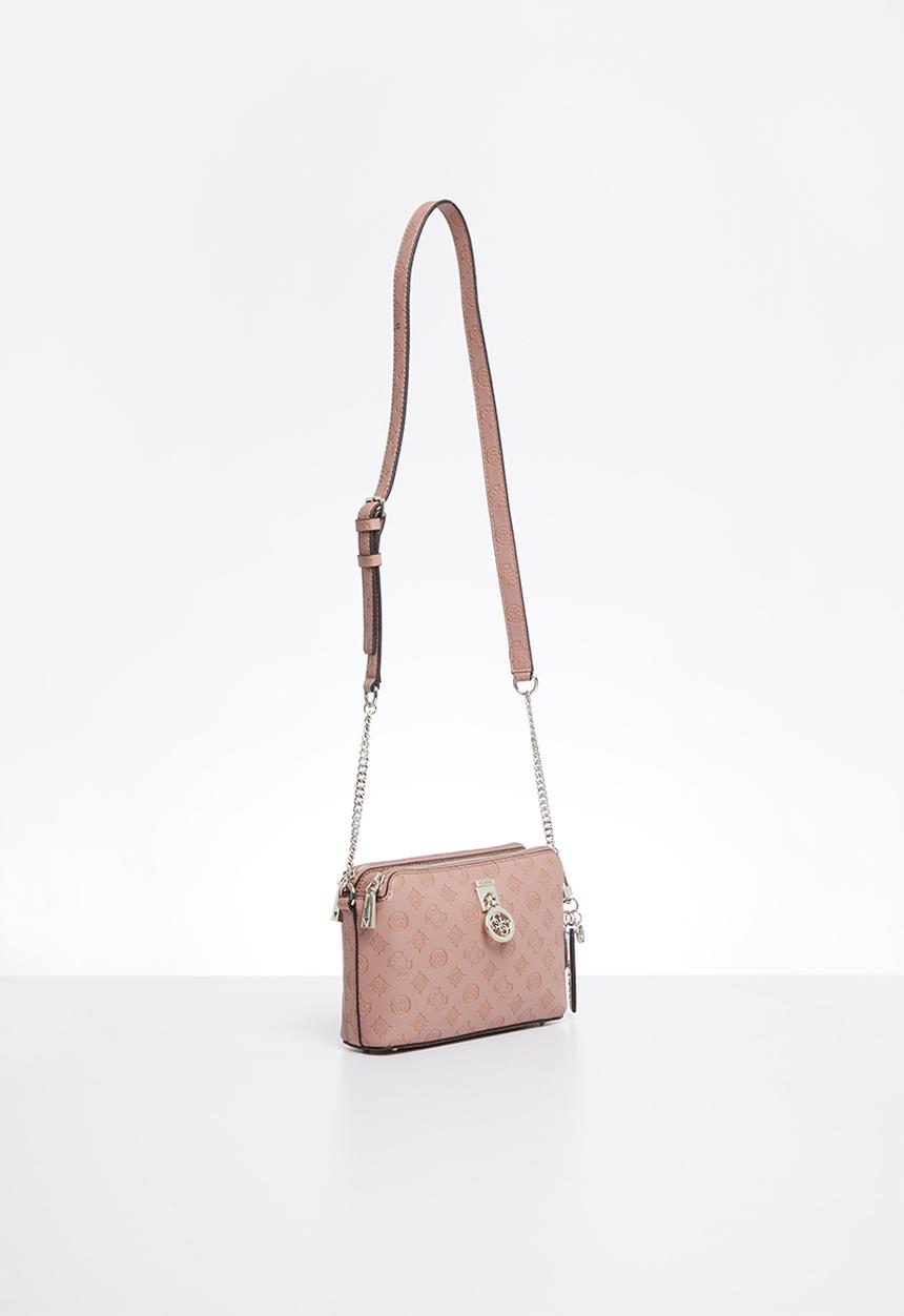 GUESS - Ninnette double zip crossbody - rose