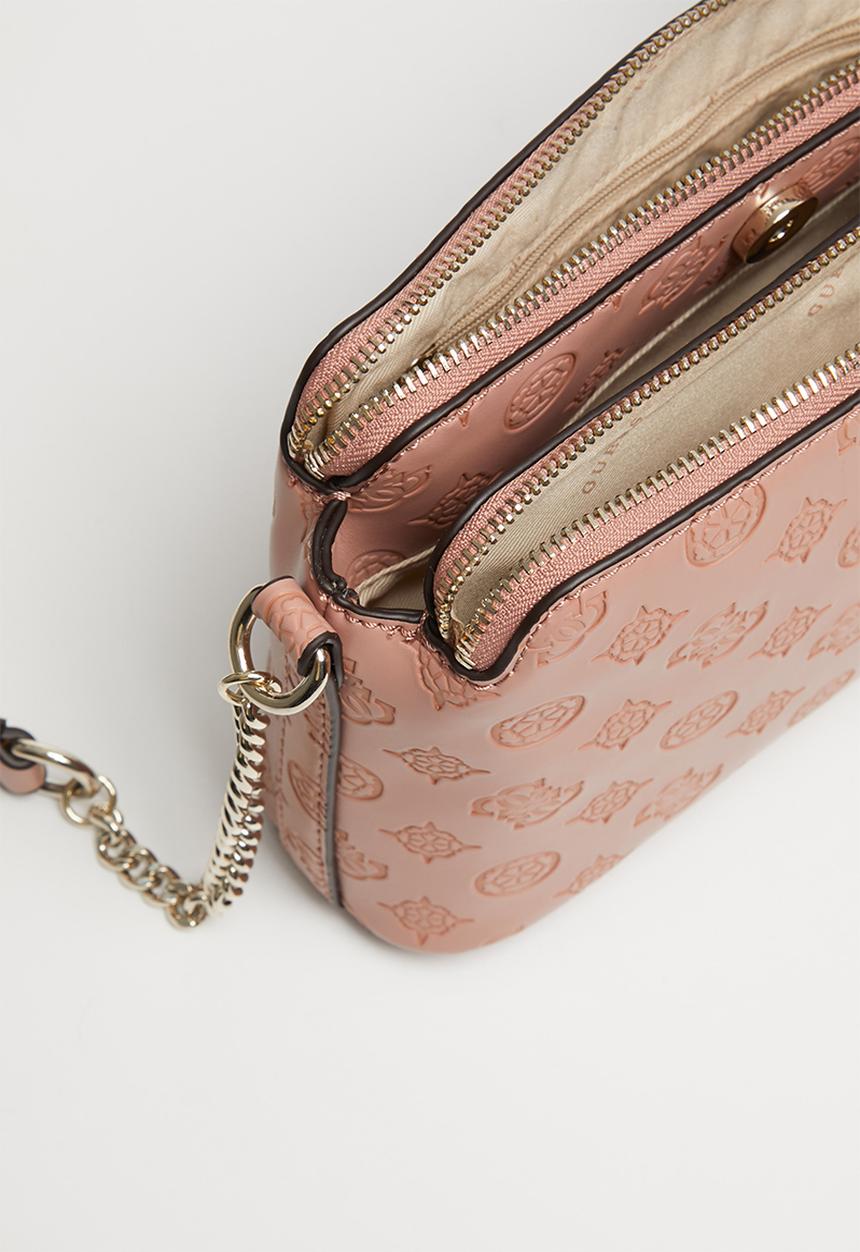 GUESS - Ninnette double zip crossbody - rose