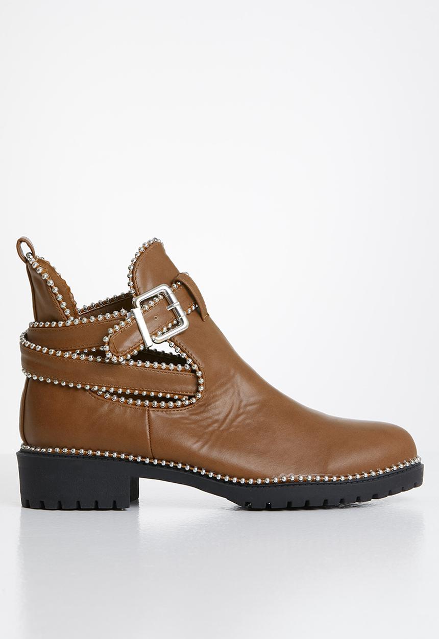 Footwork - Corinna studded ankle boot - taupe