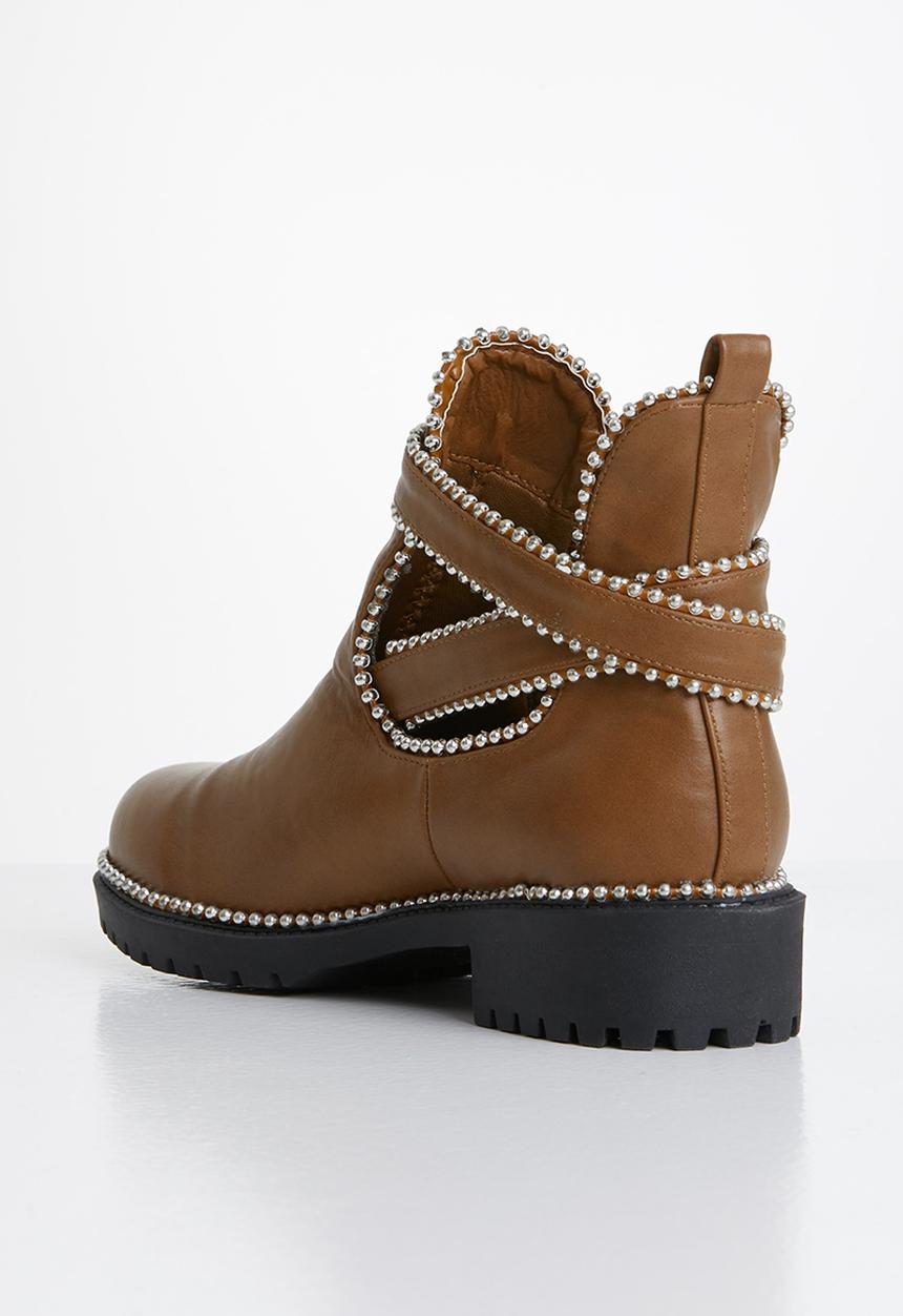 Footwork - Corinna studded ankle boot - taupe