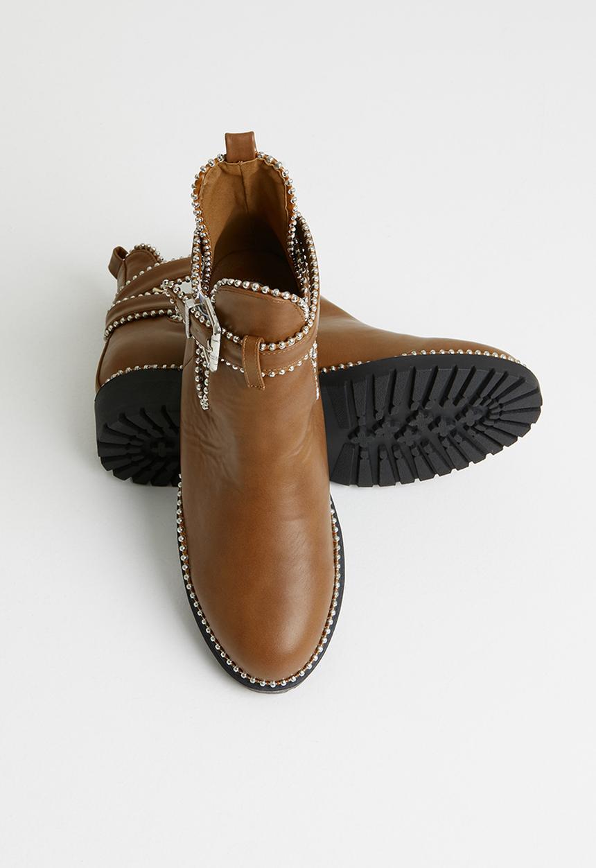 Footwork - Corinna studded ankle boot - taupe