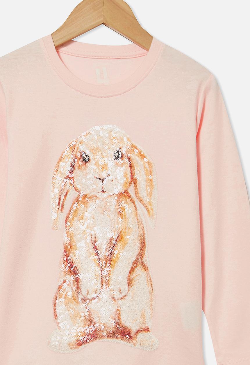 Cotton On - Stevie long sleeve embellished tee - pink