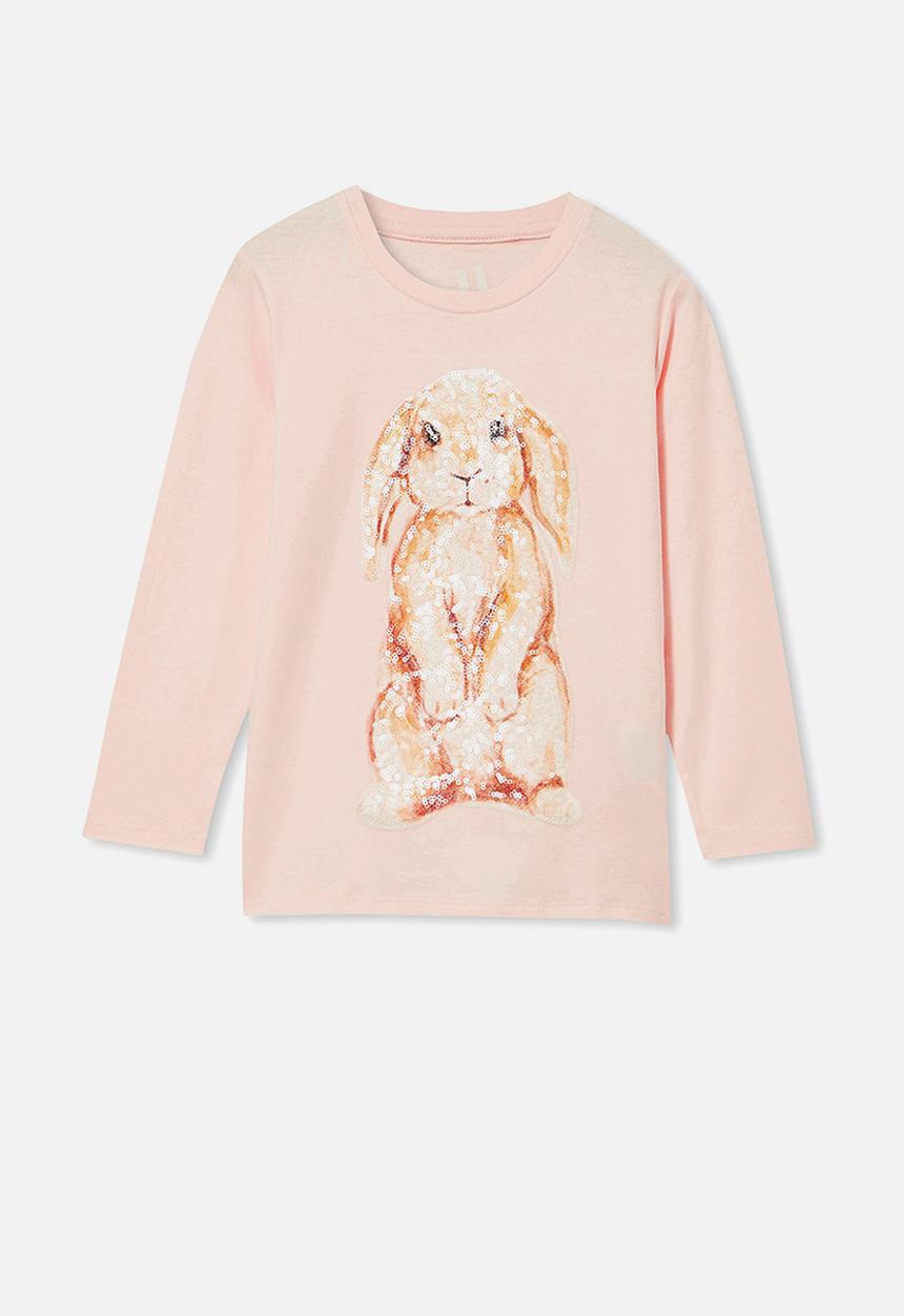 Cotton On - Stevie long sleeve embellished tee - pink