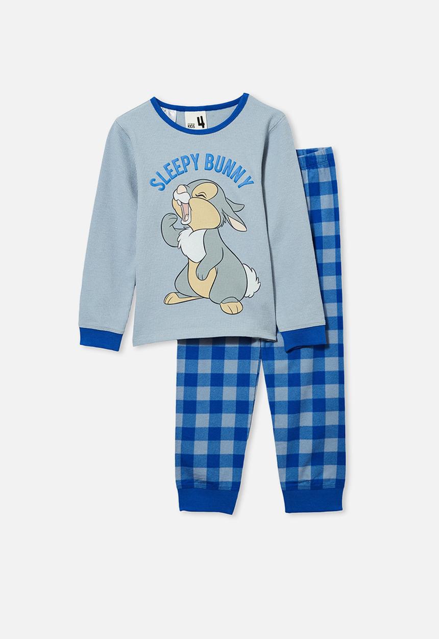 Cotton On - Noah long sleeve pyjama set licensed - dusty blue