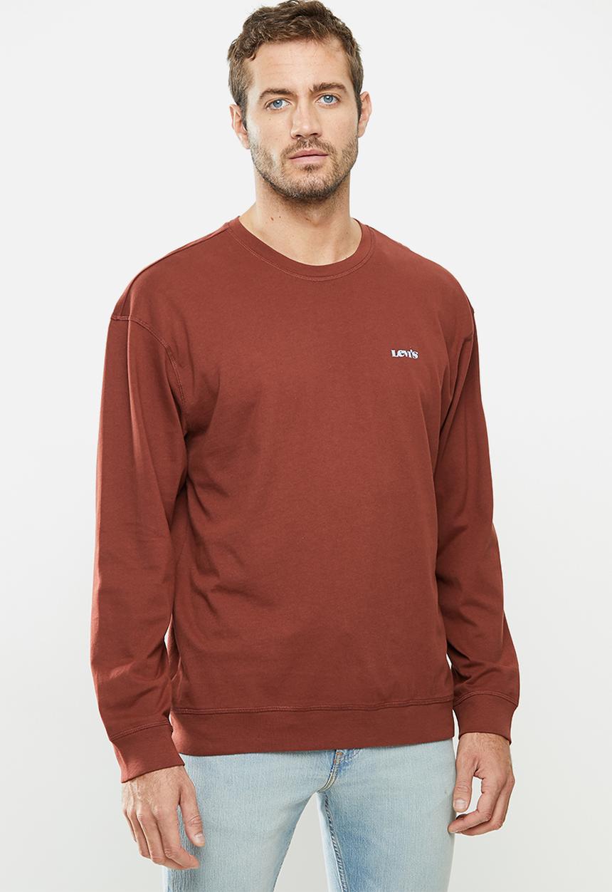 Levi’s® - Long sleeve relaxed crew - burgundy