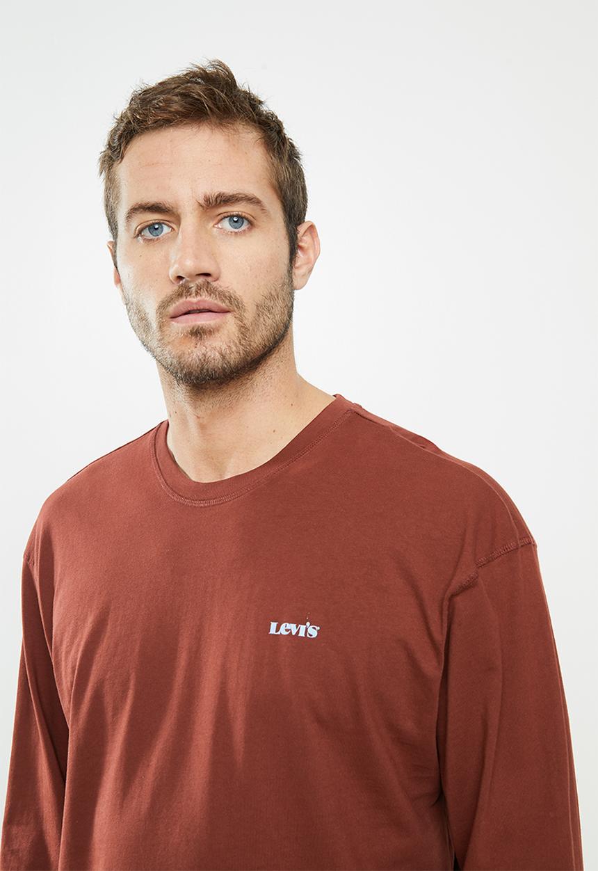 Levi’s® - Long sleeve relaxed crew - burgundy