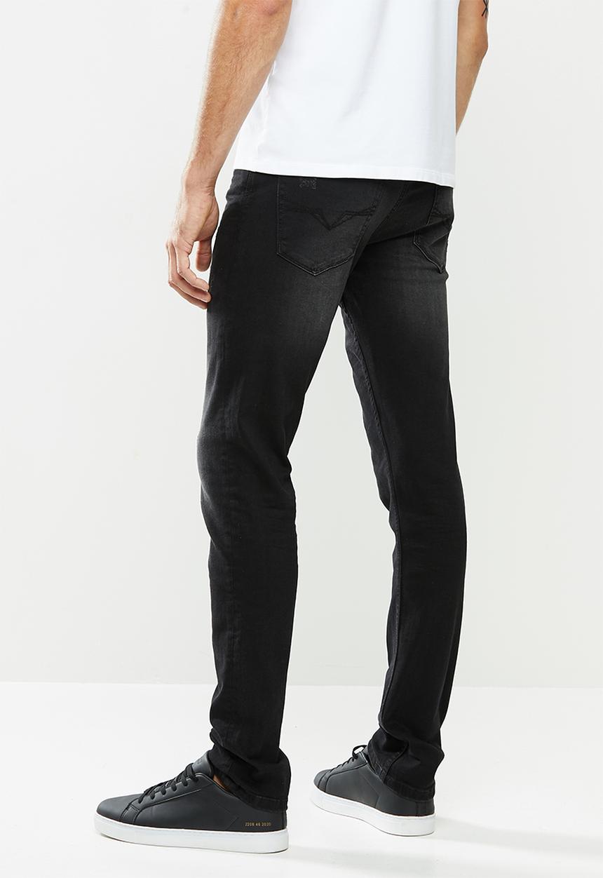 GUESS - Slim taper stretch denim - black wash