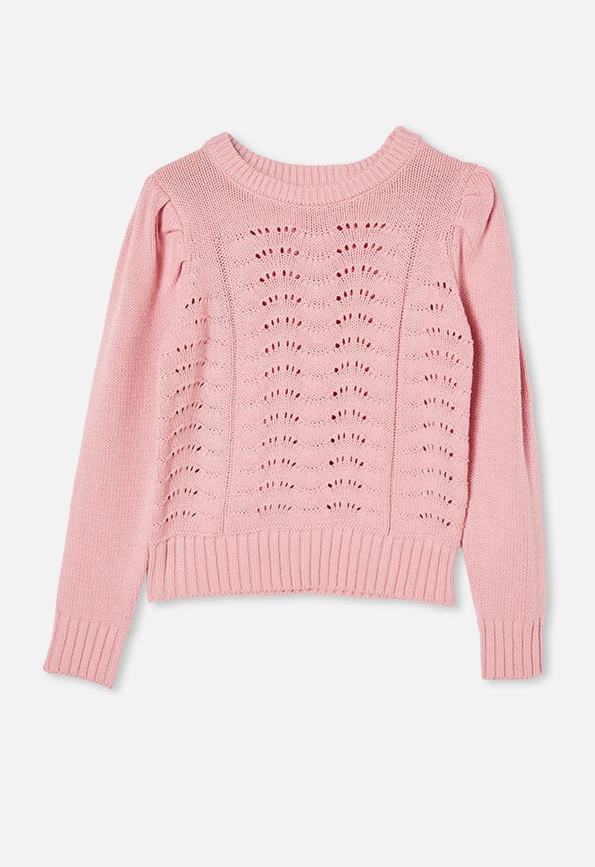 Free by Cotton On - Darla puff sleeve knit jumper - marshmallow