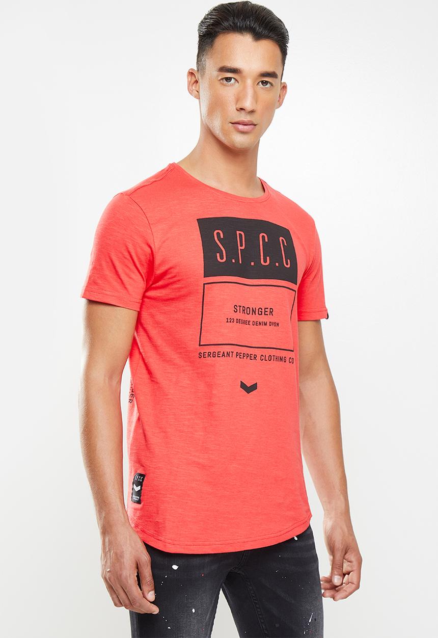 S.P.C.C - Cheshire scooped hem tee - red