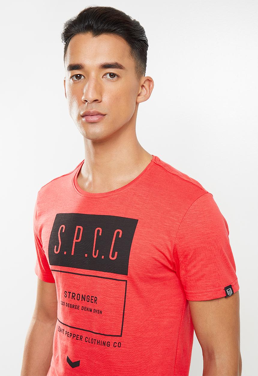 S.P.C.C - Cheshire scooped hem tee - red