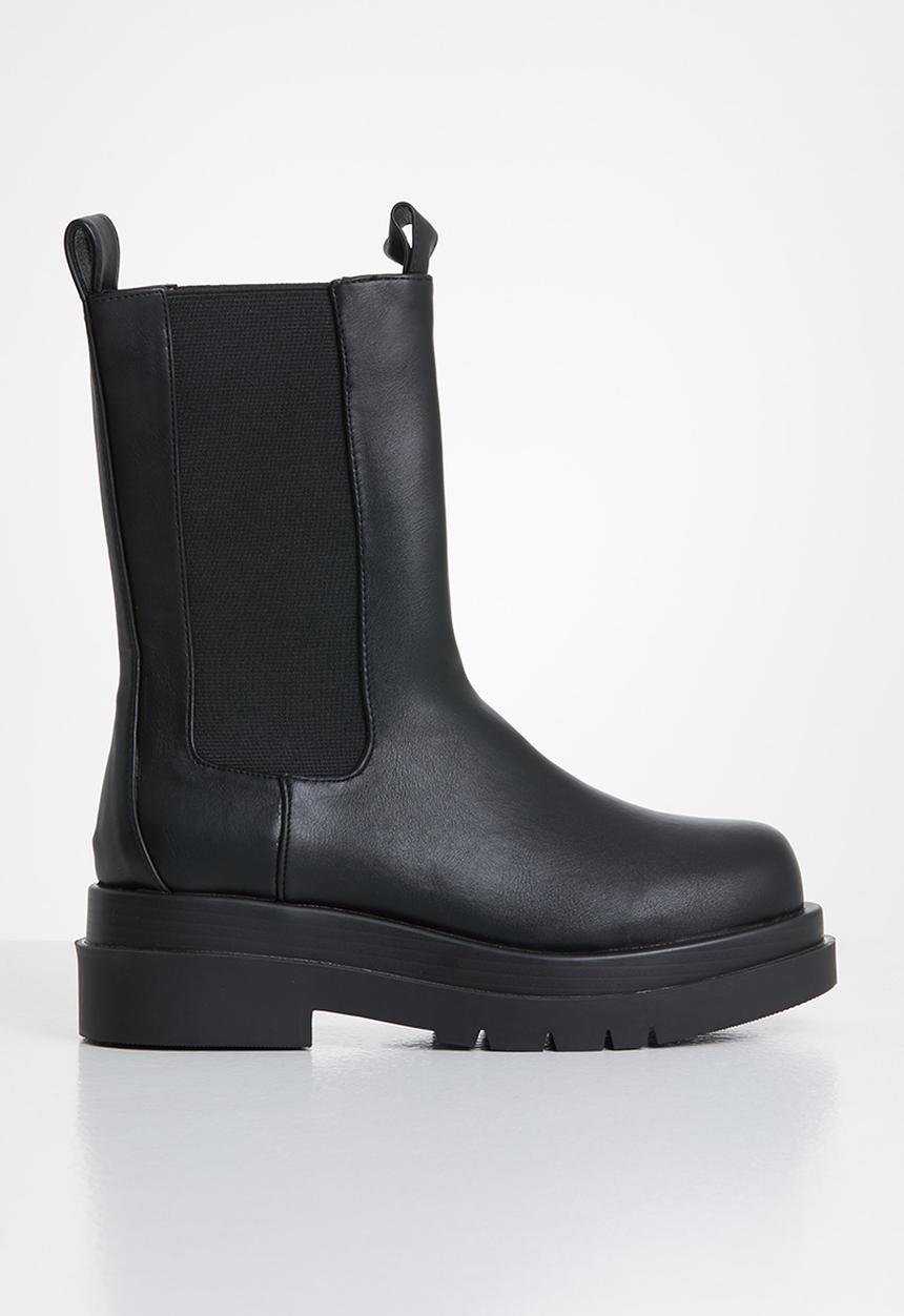 Footwork - Ascot mid calf chelsea - black