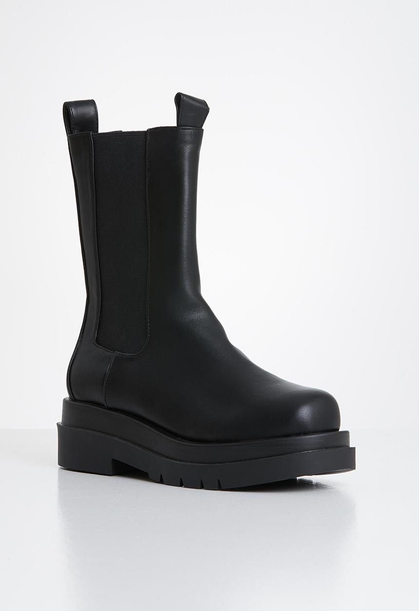 Footwork - Ascot mid calf chelsea - black