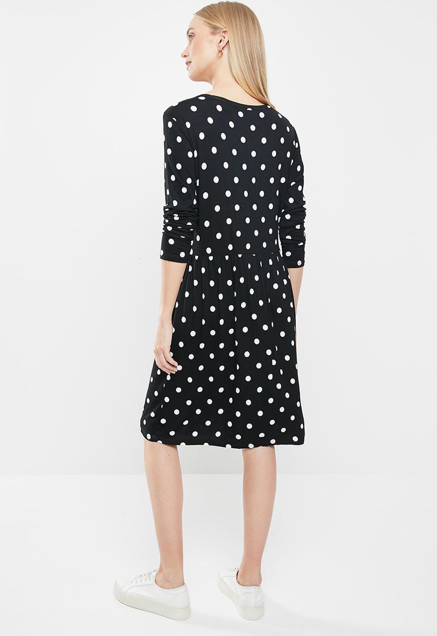Jacqueline de Yong - Hailey dot dress - black & white 